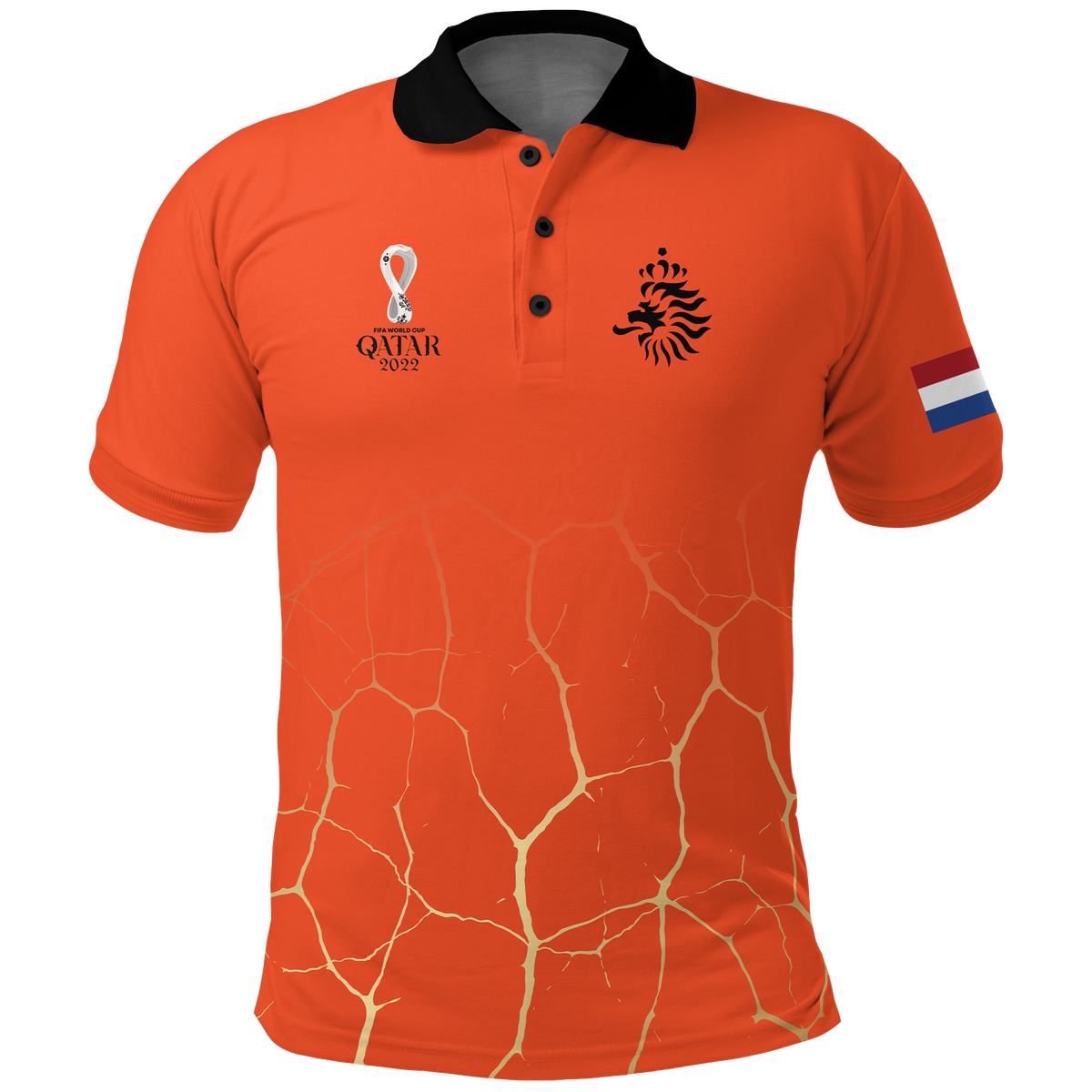 Custom Netherlands Polo Shirt Football 2022 LT2 - Wonder Print Shop