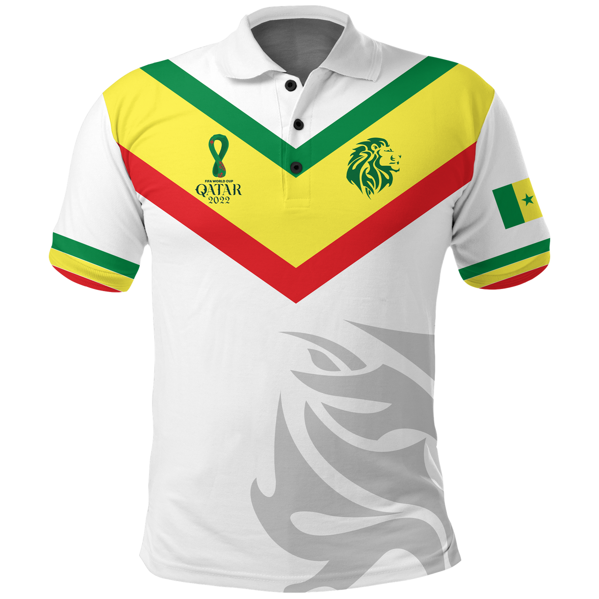 Custom Senegal Polo Shirt Football 2022 LT2 - Wonder Print Shop