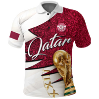Custom Qatar Football Team Polo Shirt Football 2022 LT2 - Wonder Print Shop
