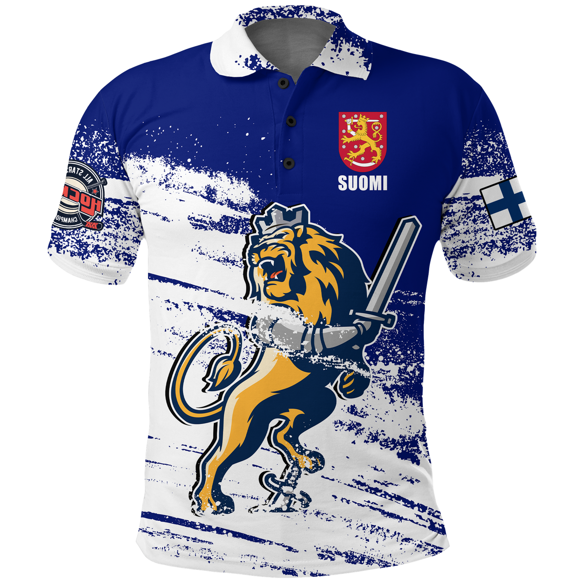Finland Suomi Leijonat Hockey Polo Shirt LT2 - Wonder Print Shop