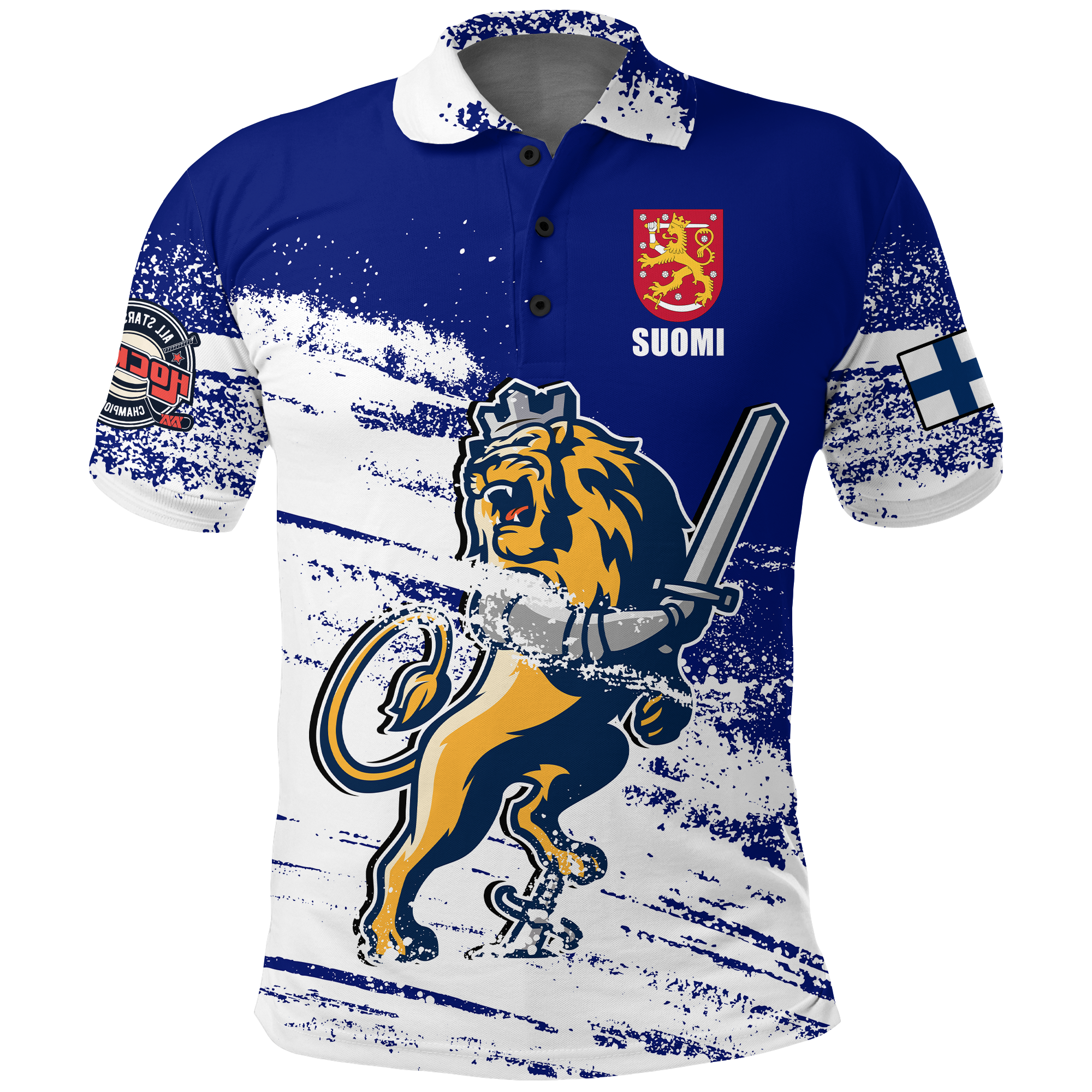 Finland Suomi Leijonat Hockey Polo Shirt LT2 - Wonder Print Shop