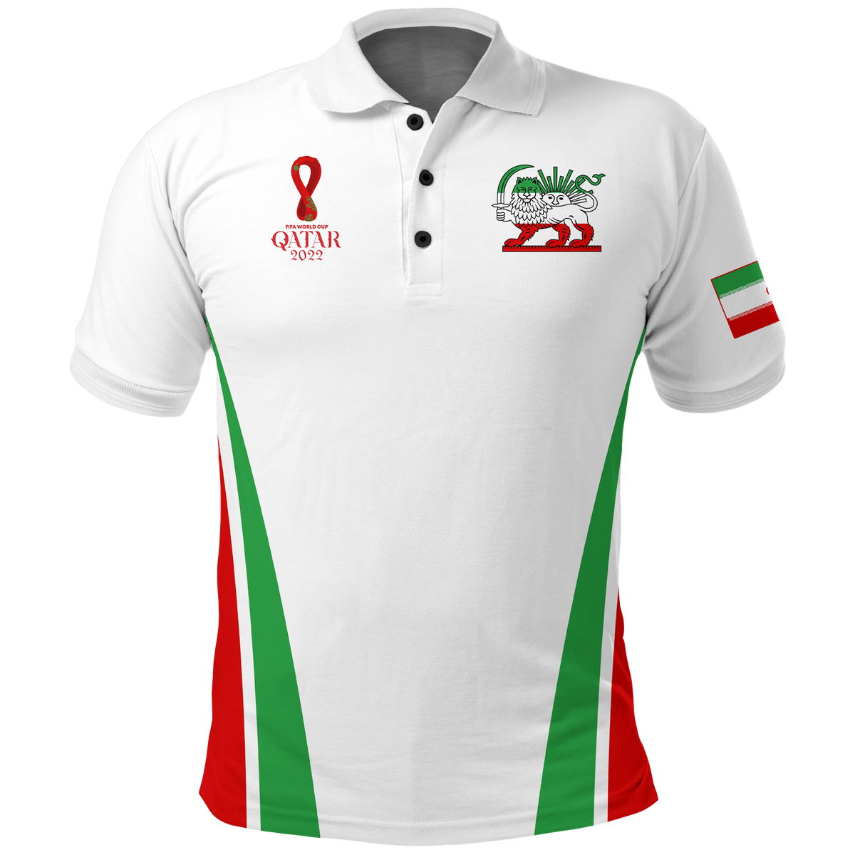 Custom Iran Polo Shirt Football 2022 LT2 - Wonder Print Shop