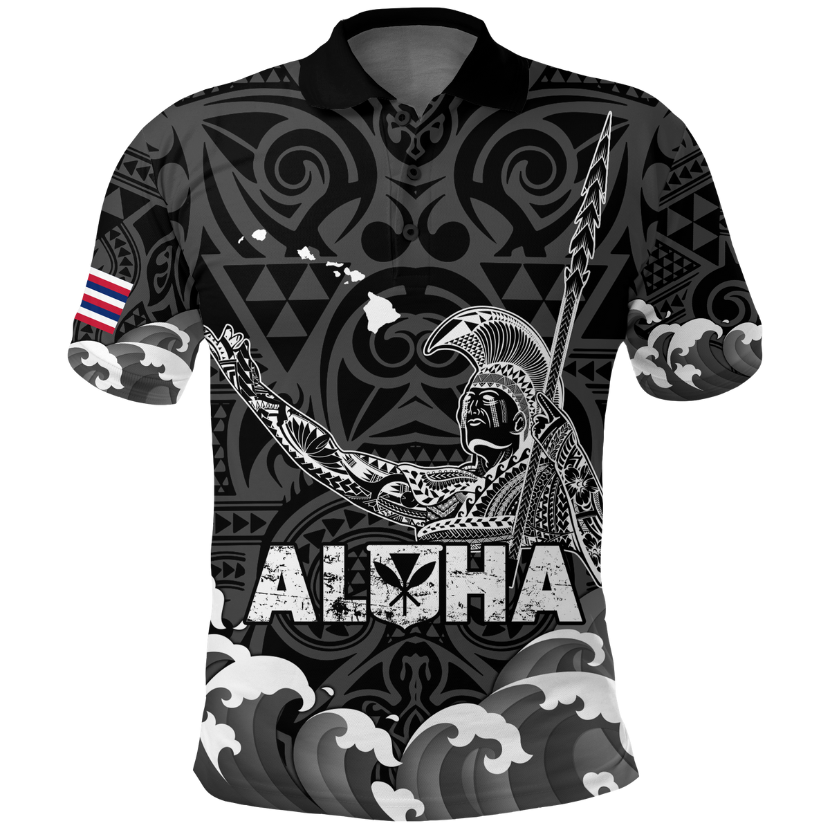 Hawaii King Kamehameha Aloha Hawaii Nei Polo Shirt LT2 - Wonder Print Shop