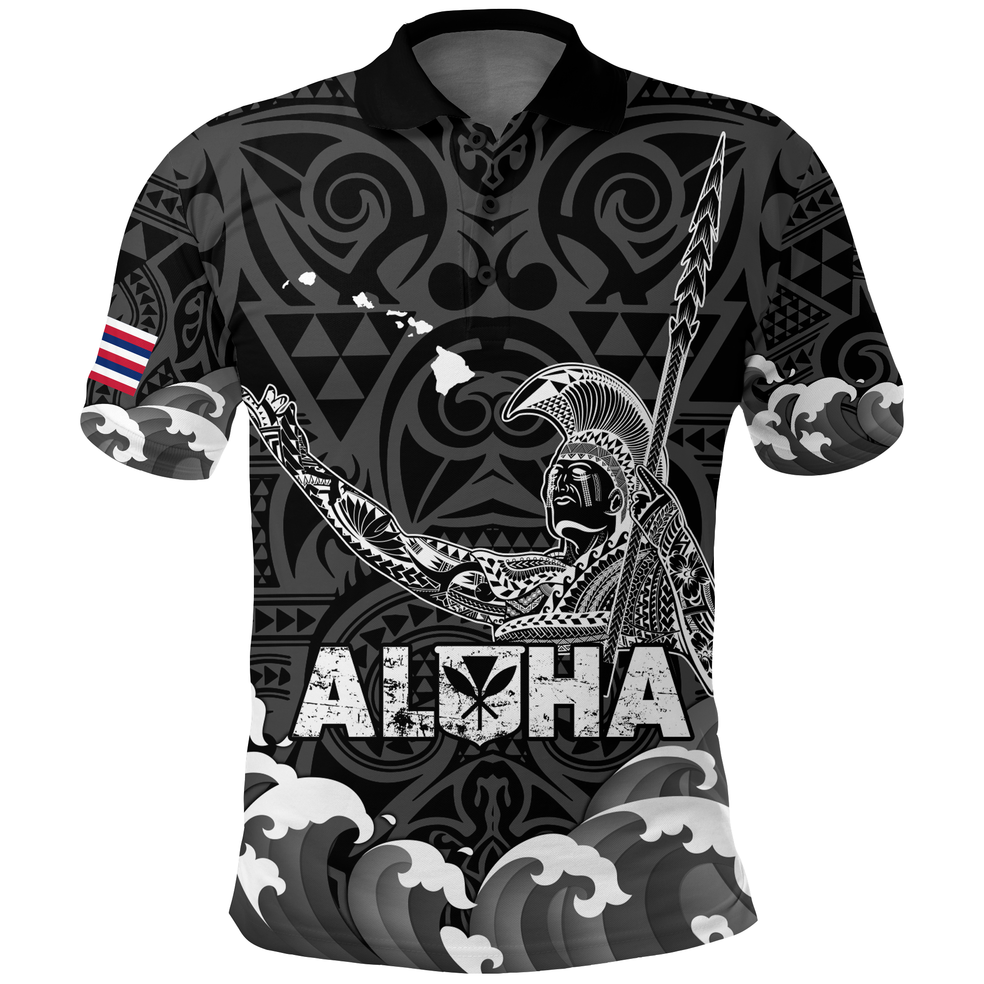 Hawaii King Kamehameha Aloha Hawaii Nei Polo Shirt LT2 - Wonder Print Shop