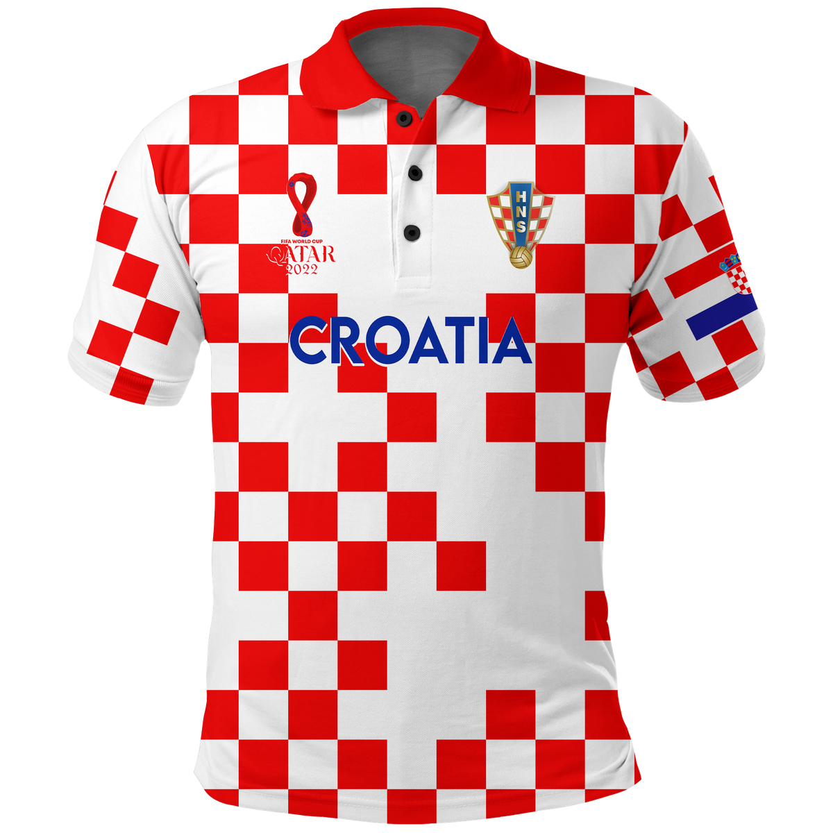 Custom Croatia Polo Shirt Football 2022 LT2 - Wonder Print Shop
