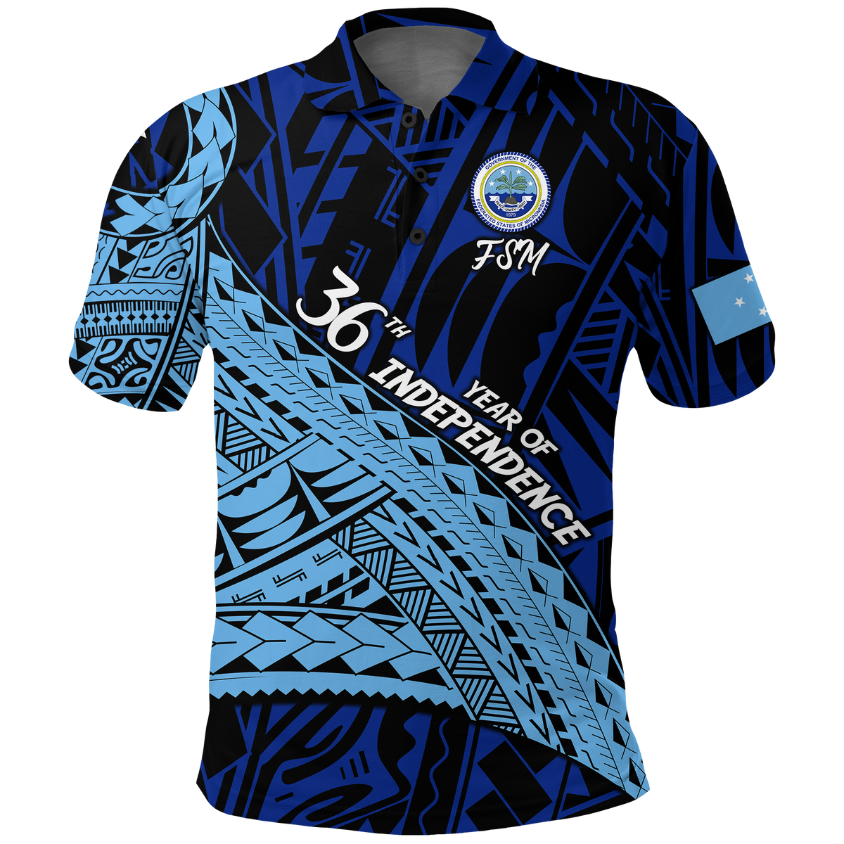 FSM Polo Shirt 36th Year Of Independence LT2 - Wonder Print Shop