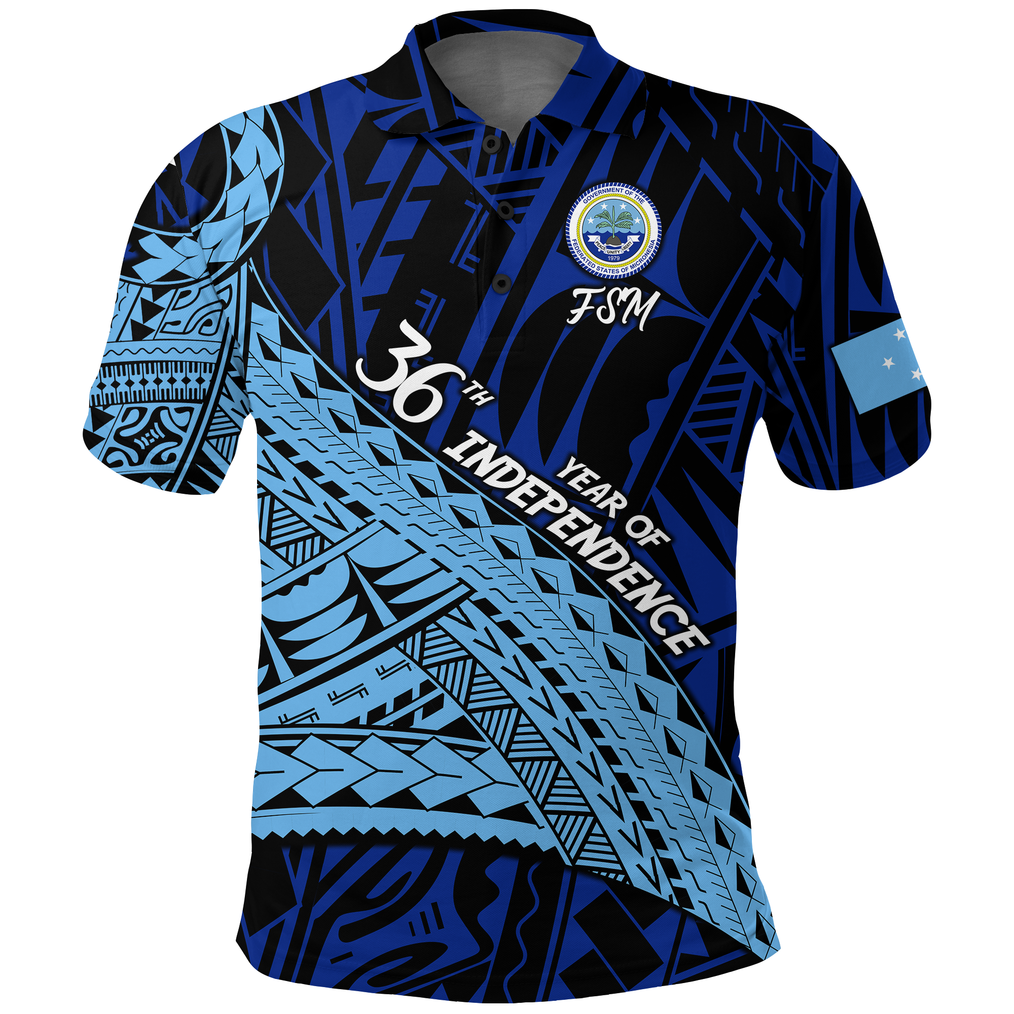 FSM Polo Shirt 36th Year Of Independence LT2 - Wonder Print Shop