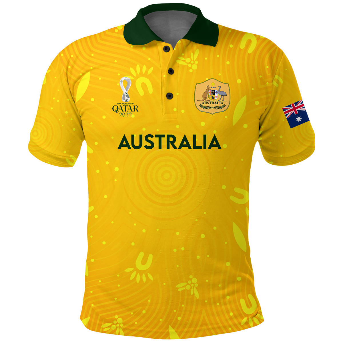Custom Australia Polo Shirt Football 2022 LT2 - Wonder Print Shop