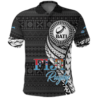 Custom Fiji Rugby Bati Tapa Pattern Polo Shirt LT2 - Wonder Print Shop
