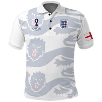 Custom England Polo Shirt Football 2022 LT2 - Wonder Print Shop