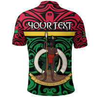 Custom Vanuatu Polo Shirt Melanesian Warrior Version 2 LT4 - Wonder Print Shop