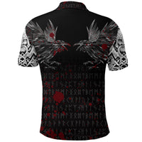 Viking Polo Shirt Odin Huginn and Muninn Rune Blood RLT12 - Wonder Print Shop