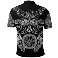 Viking Polo Shirt Raven and Wolf RLT12 - Wonder Print Shop