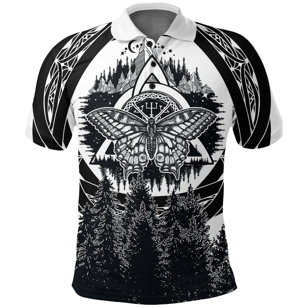 Viking Butterfly Style Celtic Of Pine Forest Polo Shirt RLT12 - Wonder Print Shop