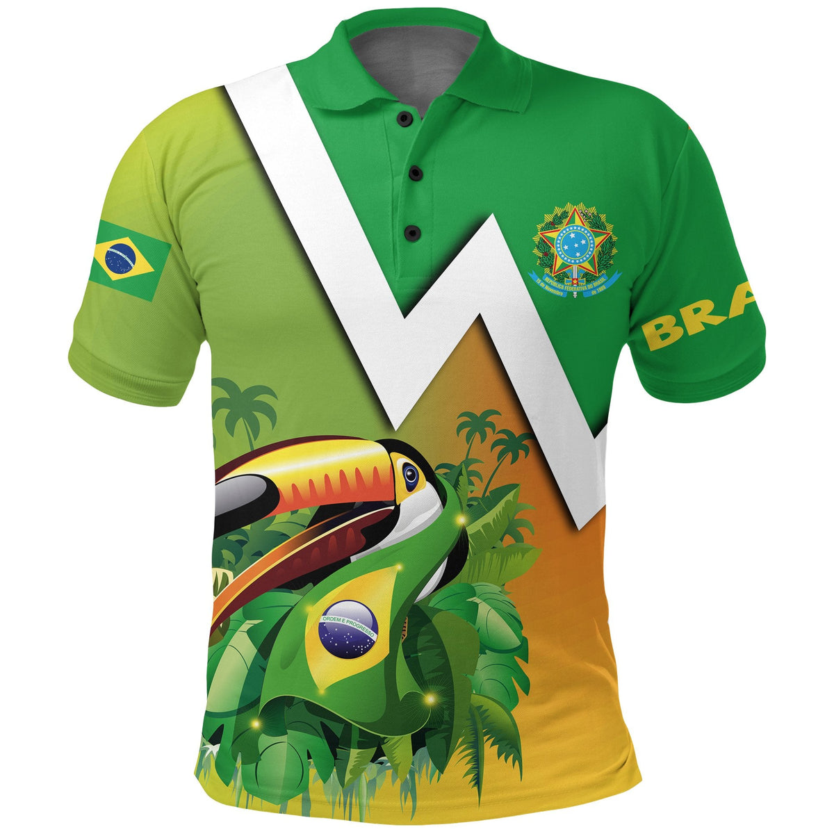 Brazil Polo Shirt Toco Toucan - Wonder Print Shop