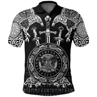 Viking Polo Shirt Huginn and Muniin With Mjolnir RLT12 - Wonder Print Shop