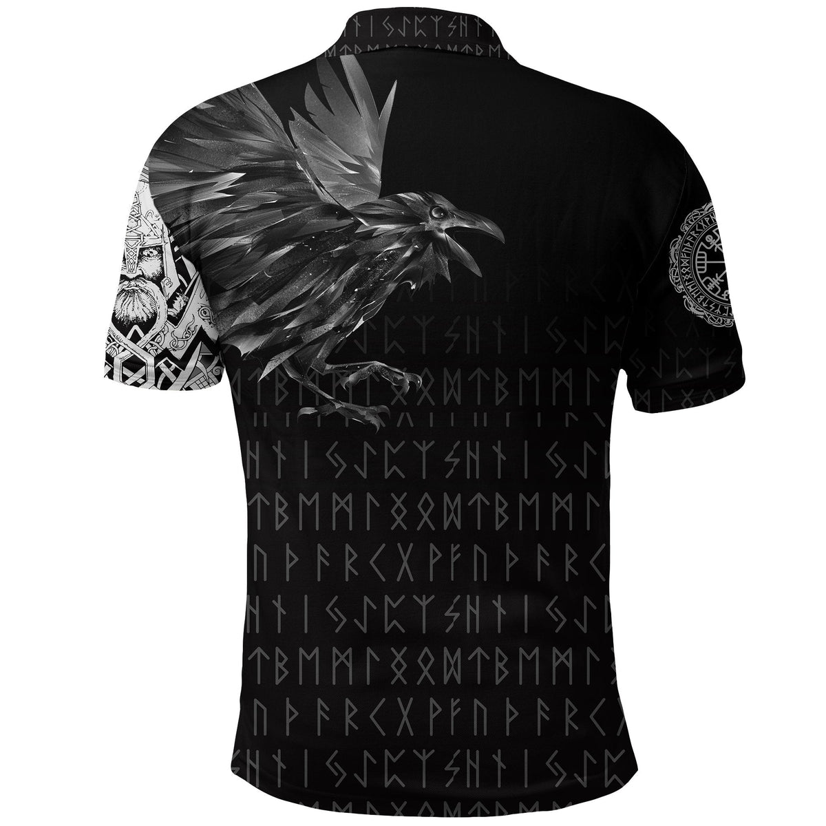 Viking Polo Shirt The Raven Of Odin Rune RLT12 - Wonder Print Shop