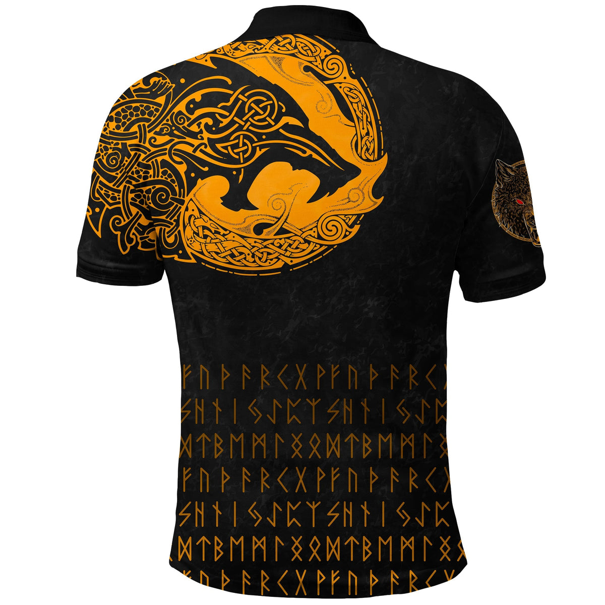 Viking Polo Shirt Fenrir Wolf Orange RLT12 - Wonder Print Shop
