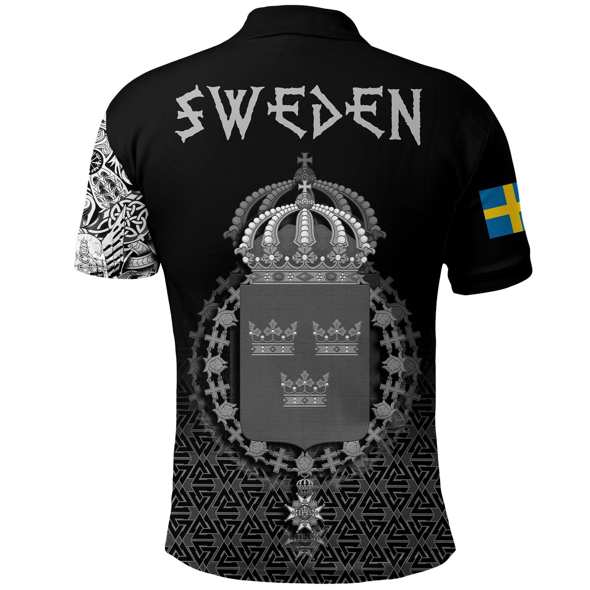 Viking Polo Shirt Sweden Coat Of Arms RLT12 - Wonder Print Shop