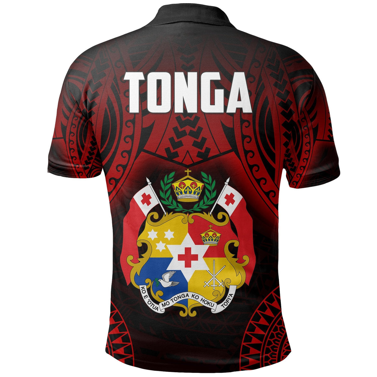 Tonga Rugby Polo Shirt Mate Maa Tonga Tribal Pattern - Wonder Print Shop