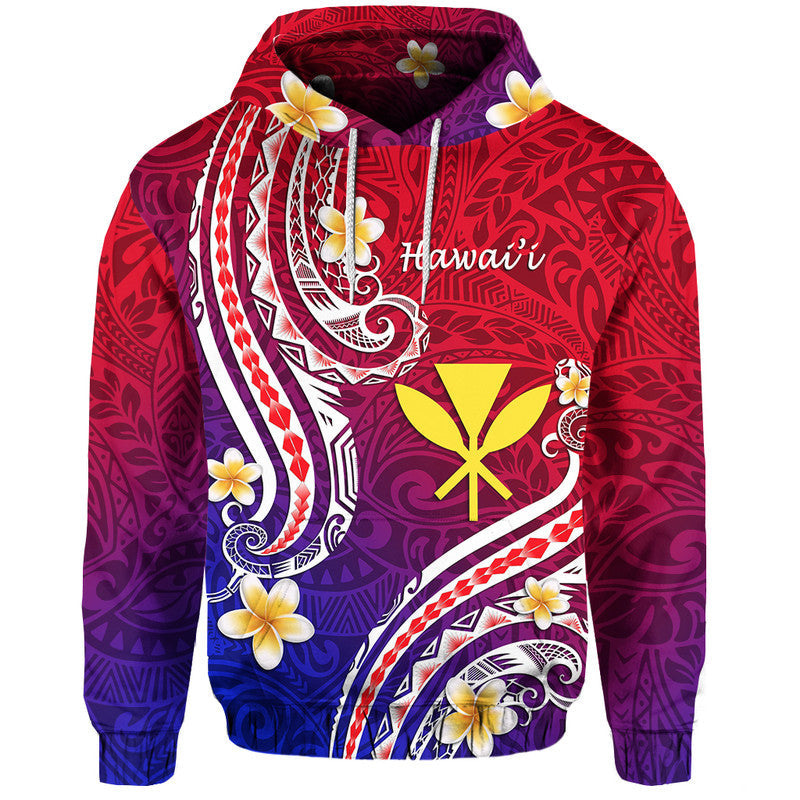 Custom Hawaii Hoodie Polynesian Line Style - Wonder Print Shop
