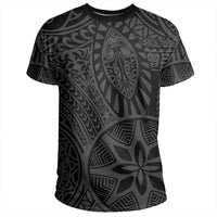 Polynesian Hawaiian Style Tribal Tattoo Gray T Shirt - Wonder Print Shop