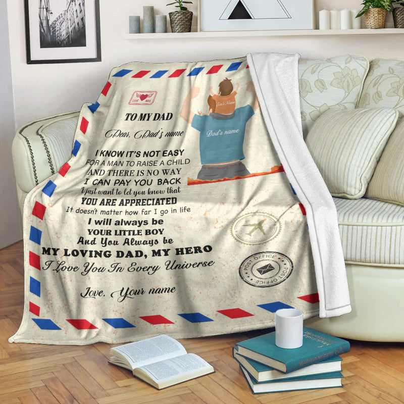custom-father-day-premium-blanket-letter-from-son-simple-style-no1
