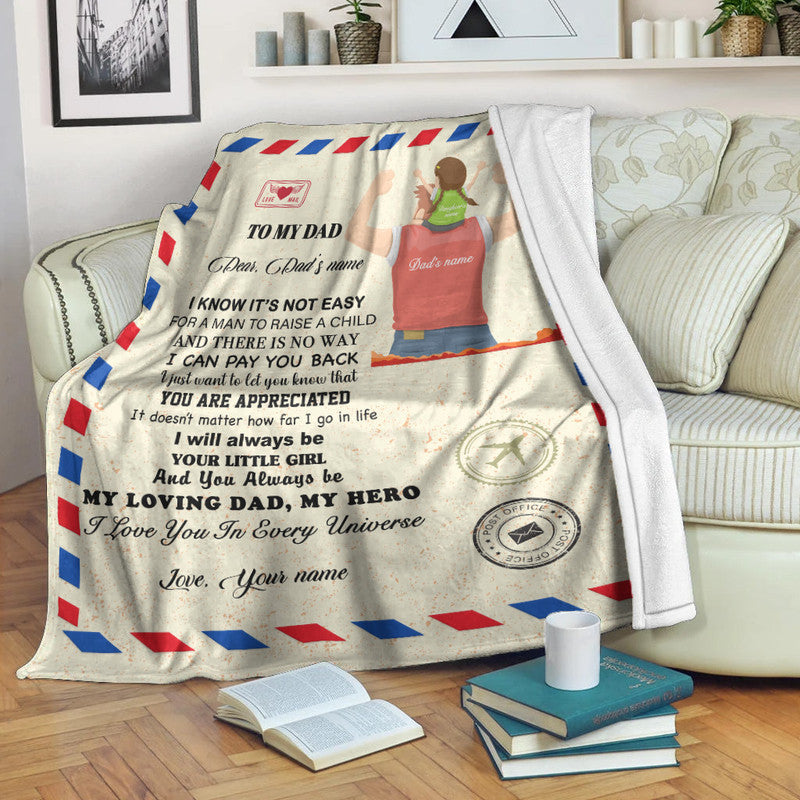 custom-father-day-premium-blanket-letter-from-daughter-simple-style-no1