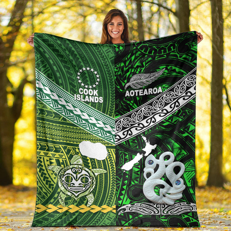 new-zealand-and-cook-islands-premium-blanket-together-green