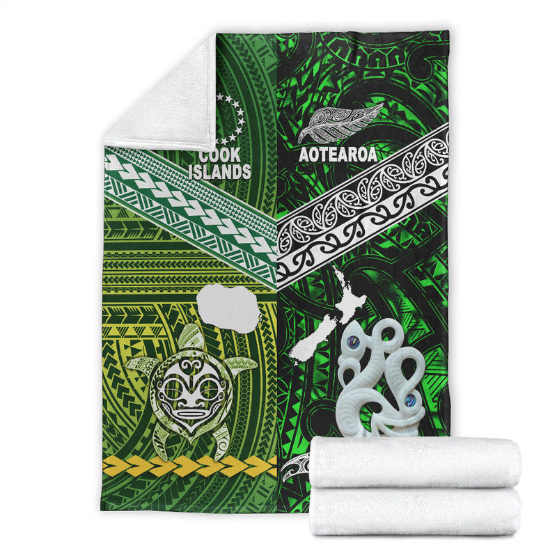 new-zealand-and-cook-islands-premium-blanket-together-green