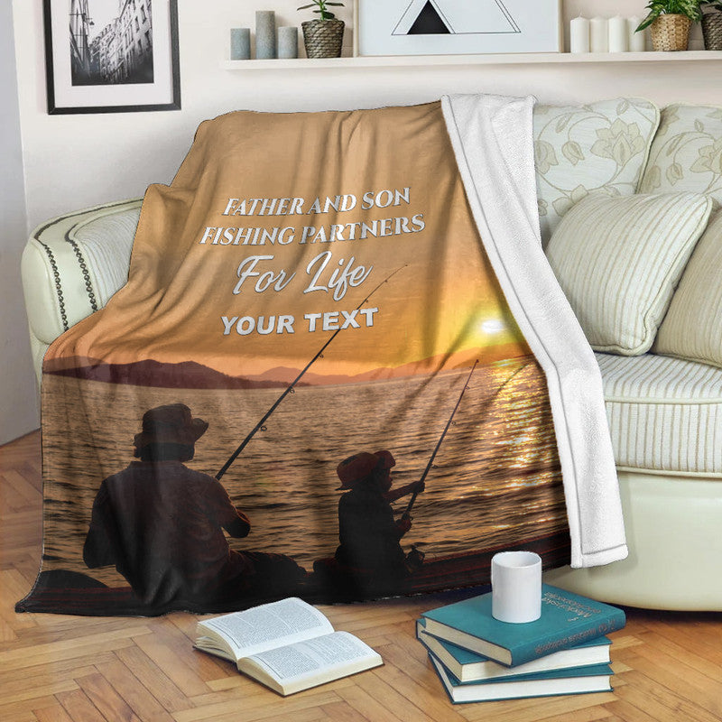 custom-father-day-premium-blanket-fishing-partner-for-life-simple-style