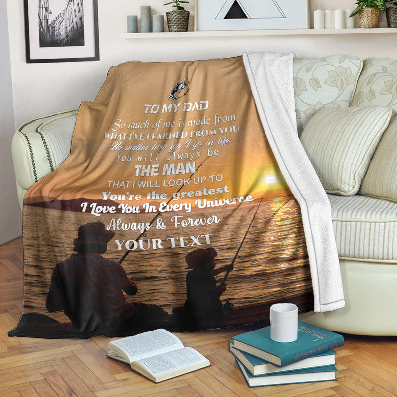 custom-father-day-premium-blanket-fishing-partner-for-life-letter-to-my-dad