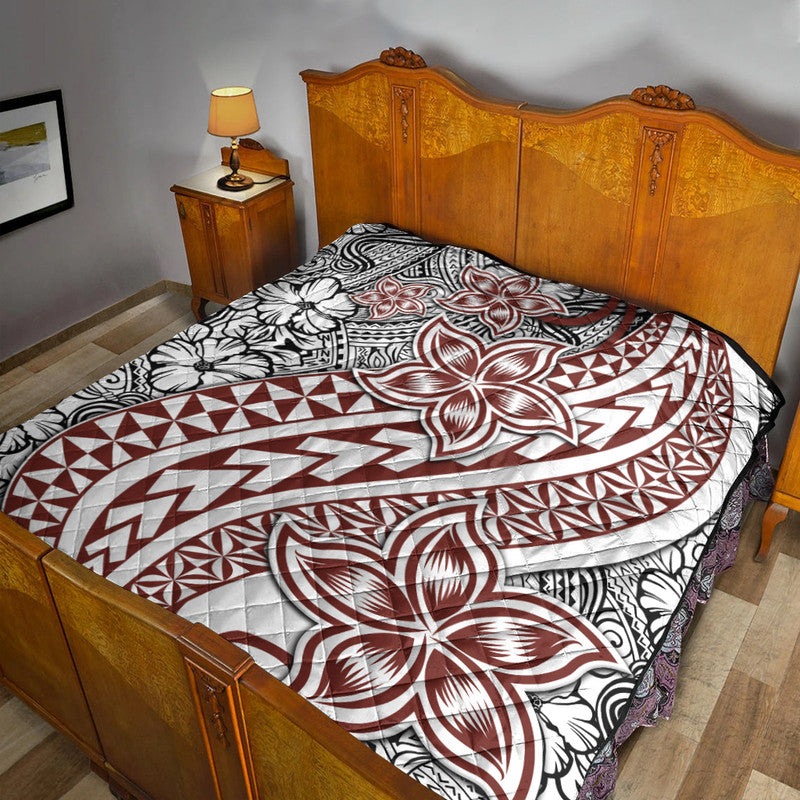 Traditional Polynesian Tribal Tattoo Retro Premium Quilt - Wonder Print Shop