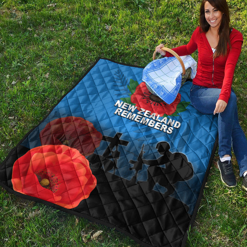 Anzac Day- New Zealand Remembers Premium Quilt LT6 - Wonder Print Shop