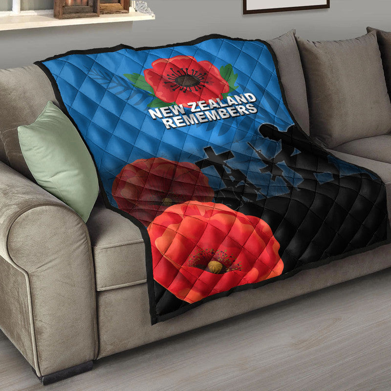 Anzac Day- New Zealand Remembers Premium Quilt LT6 - Wonder Print Shop