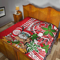 Hawaii Mele Kalikimaka Santa Claus Beach Premium Quilt LT6 - Wonder Print Shop