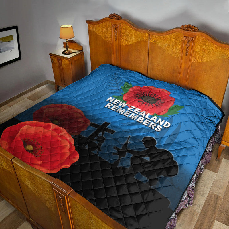 Anzac Day- New Zealand Remembers Premium Quilt LT6 - Wonder Print Shop