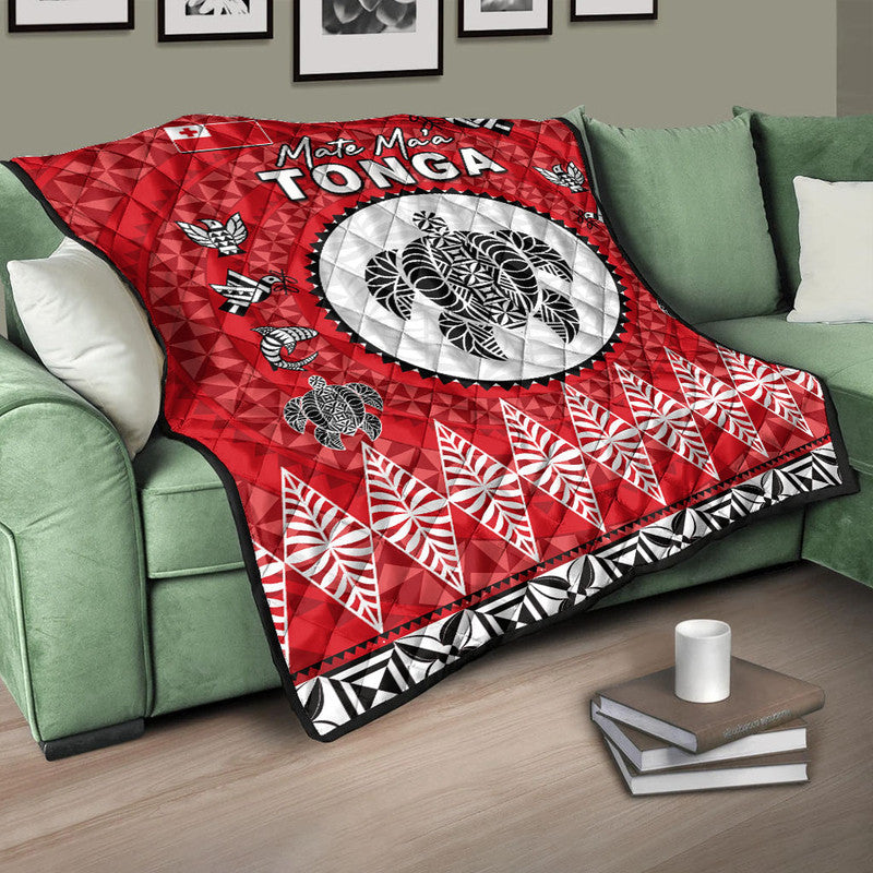 Mate Ma'a Tonga Ngatu Fonu Rugby Premium Quilt LT6 - Wonder Print Shop