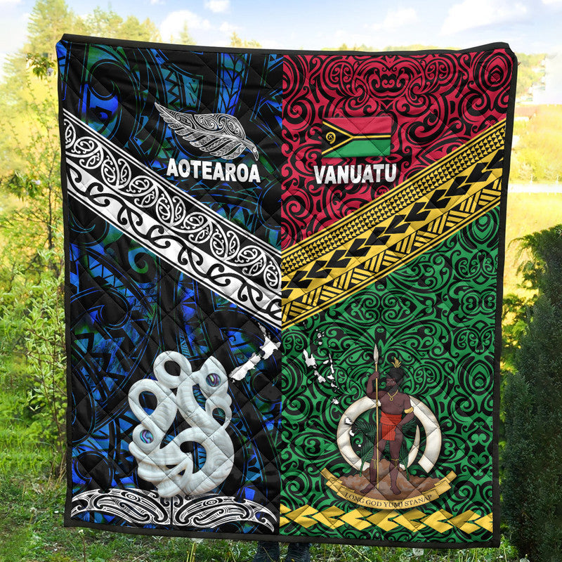 New Zealand and Vanuatu Premium Quilt Together Blue LT8 - Wonder Print Shop