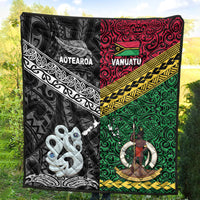 New Zealand and Vanuatu Premium Quilt Together Black LT8 - Wonder Print Shop