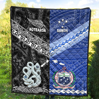 New Zealand and Samoa Premium Quilt Together Black LT8 - Wonder Print Shop