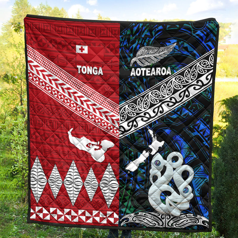 New Zealand and Tonga Premium Quilt Together Blue LT8 - Wonder Print Shop