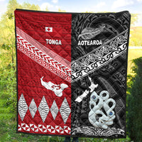 New Zealand and Tonga Premium Quilt Together Black LT8 - Wonder Print Shop
