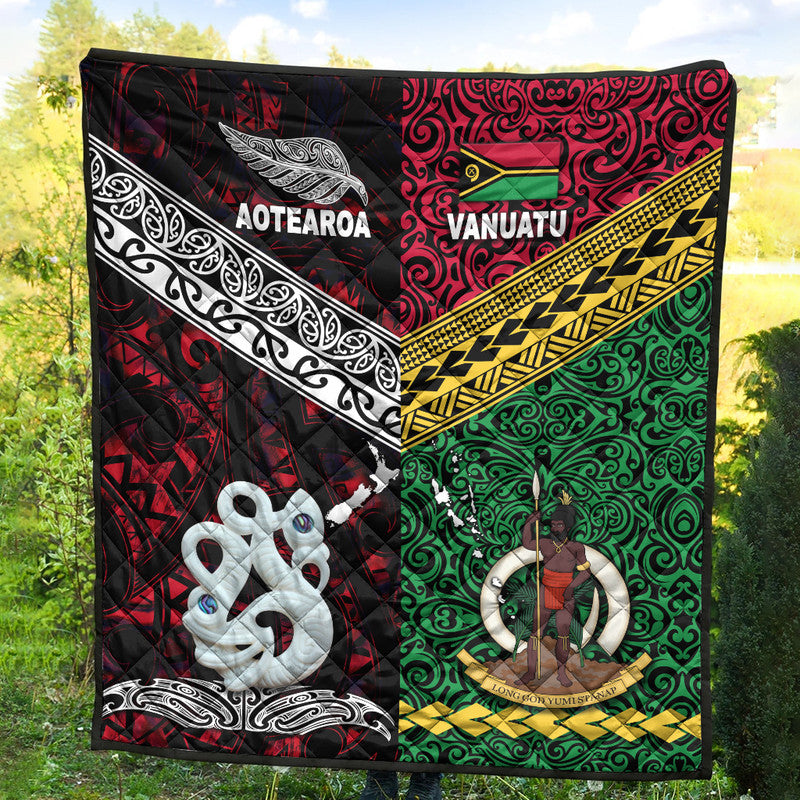 New Zealand and Vanuatu Premium Quilt Together Red LT8 - Wonder Print Shop