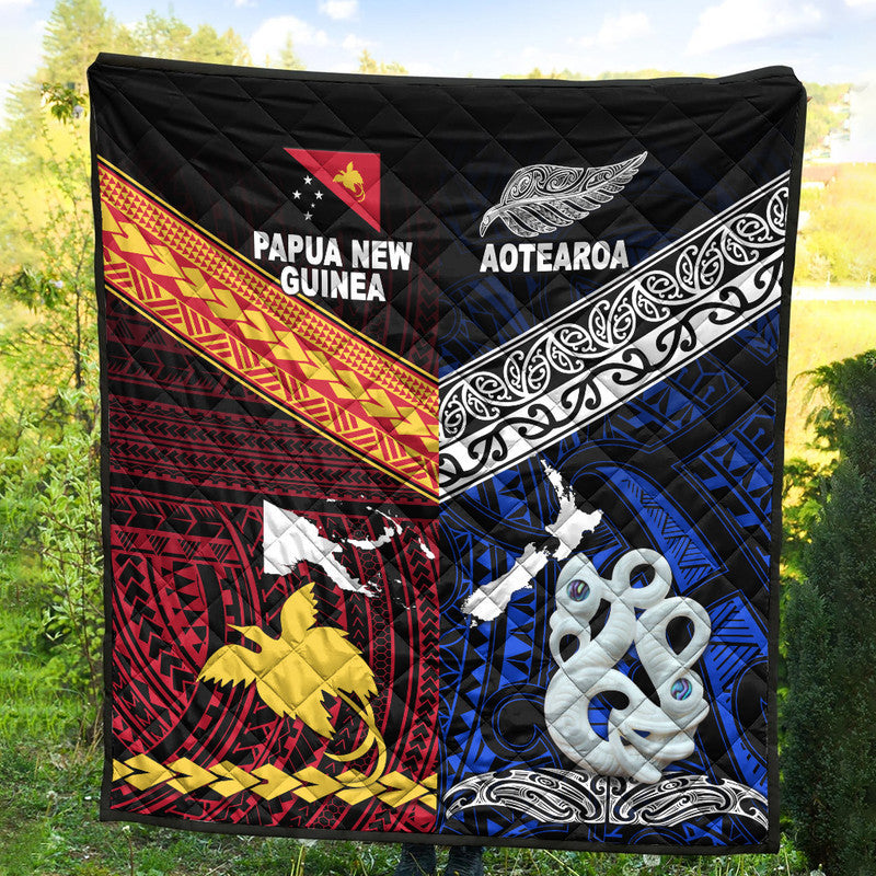 New Zealand and Papua New Guinea Premium Quilt Together Blue LT8 - Wonder Print Shop