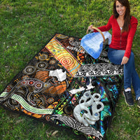 New Zealand Maori Aotearoa and Australia Aboriginal Premium Quilt Together Paua Shell LT8 - Wonder Print Shop