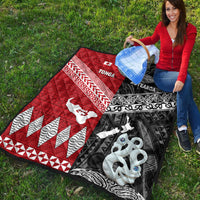 New Zealand and Tonga Premium Quilt Together Black LT8 - Wonder Print Shop