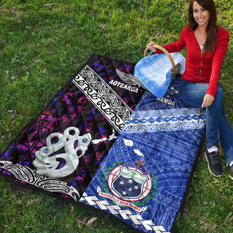 New Zealand and Samoa Premium Quilt Together Purple LT8 - Wonder Print Shop
