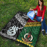 New Zealand and Vanuatu Premium Quilt Together Black LT8 - Wonder Print Shop