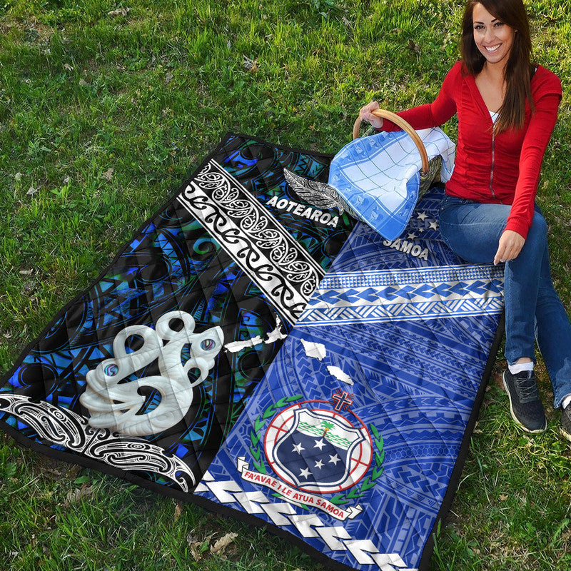 New Zealand and Samoa Premium Quilt Together Blue LT8 - Wonder Print Shop